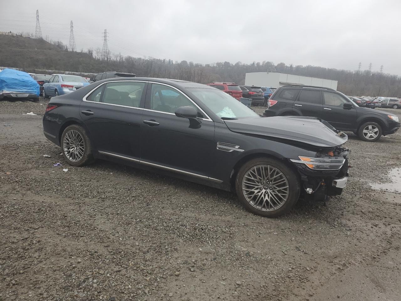 2022 Genesis G90 VIN KMTF54PHXNU096588 Copart auction photo, front end damage thumbnail 4