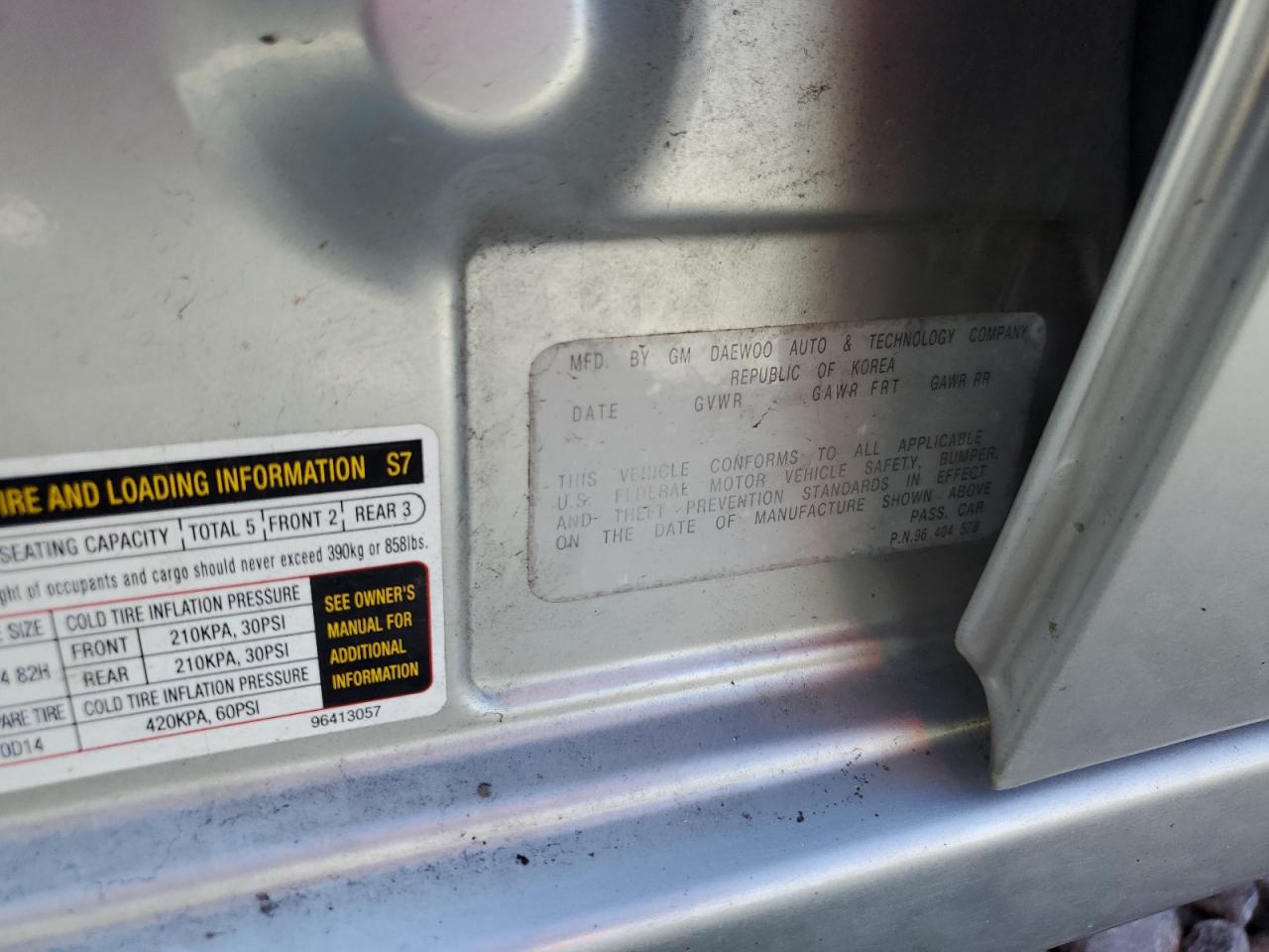 2005 Chevrolet Aveo VIN KL1TD626X5B317681 Copart auction photo, rear end damage thumbnail 12