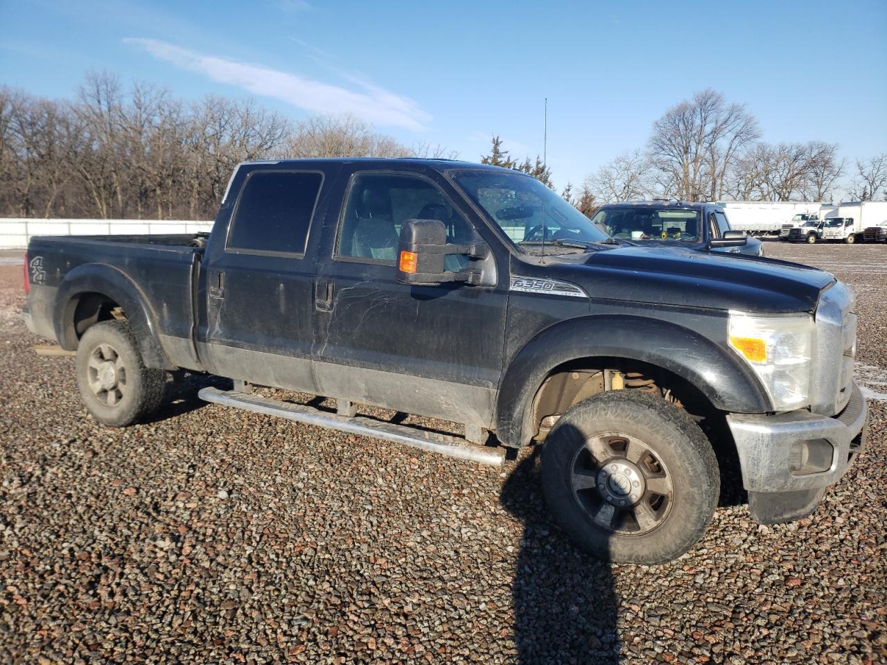 2011 Ford F350 VIN 1FT8W3B65BEA46899 Copart auction photo, side / top/roof damage thumbnail 4
