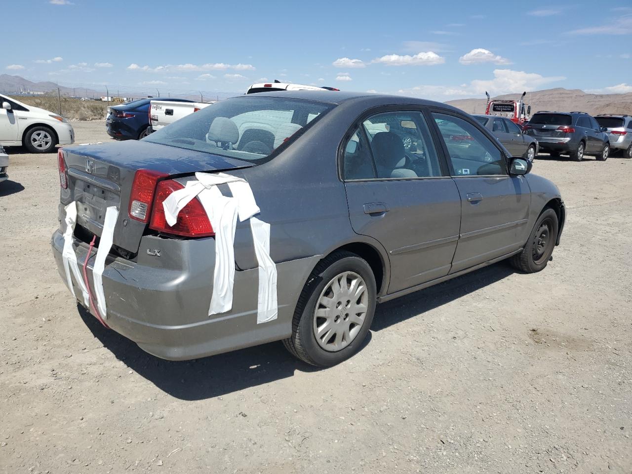 2004 Honda Civic VIN 2HGES16564H640662 Copart auction photo, rear end / front end damage thumbnail 3