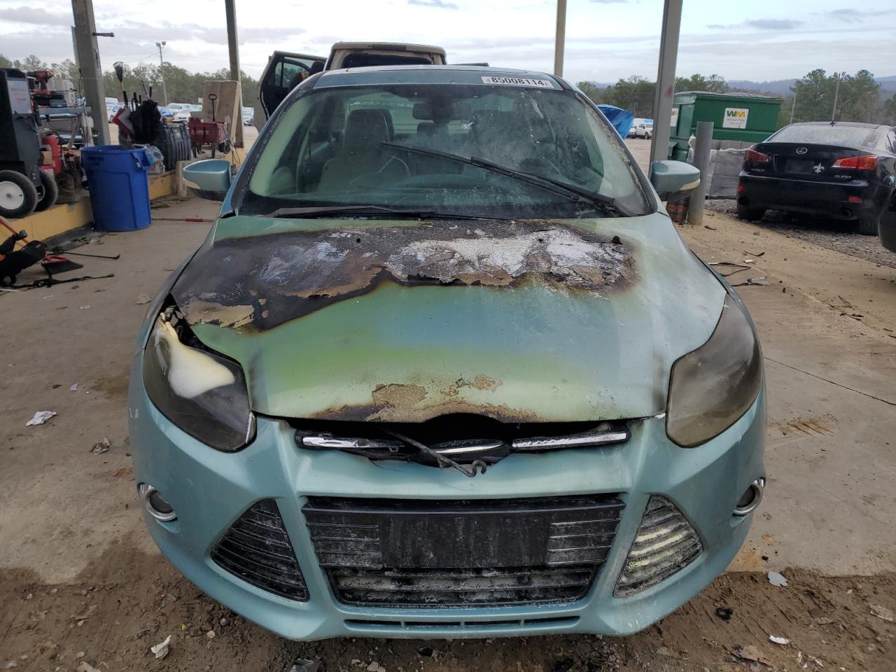 2012 Ford Focus VIN 1FAHP3H2XCL472771 Copart auction photo, burn - engine damage thumbnail 5