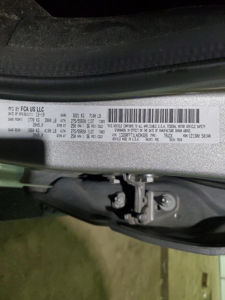 2020 RAM 1500 VIN 1C6SRFFT1LN234326 Copart auction photo, front end / mechanical damage thumbnail 12