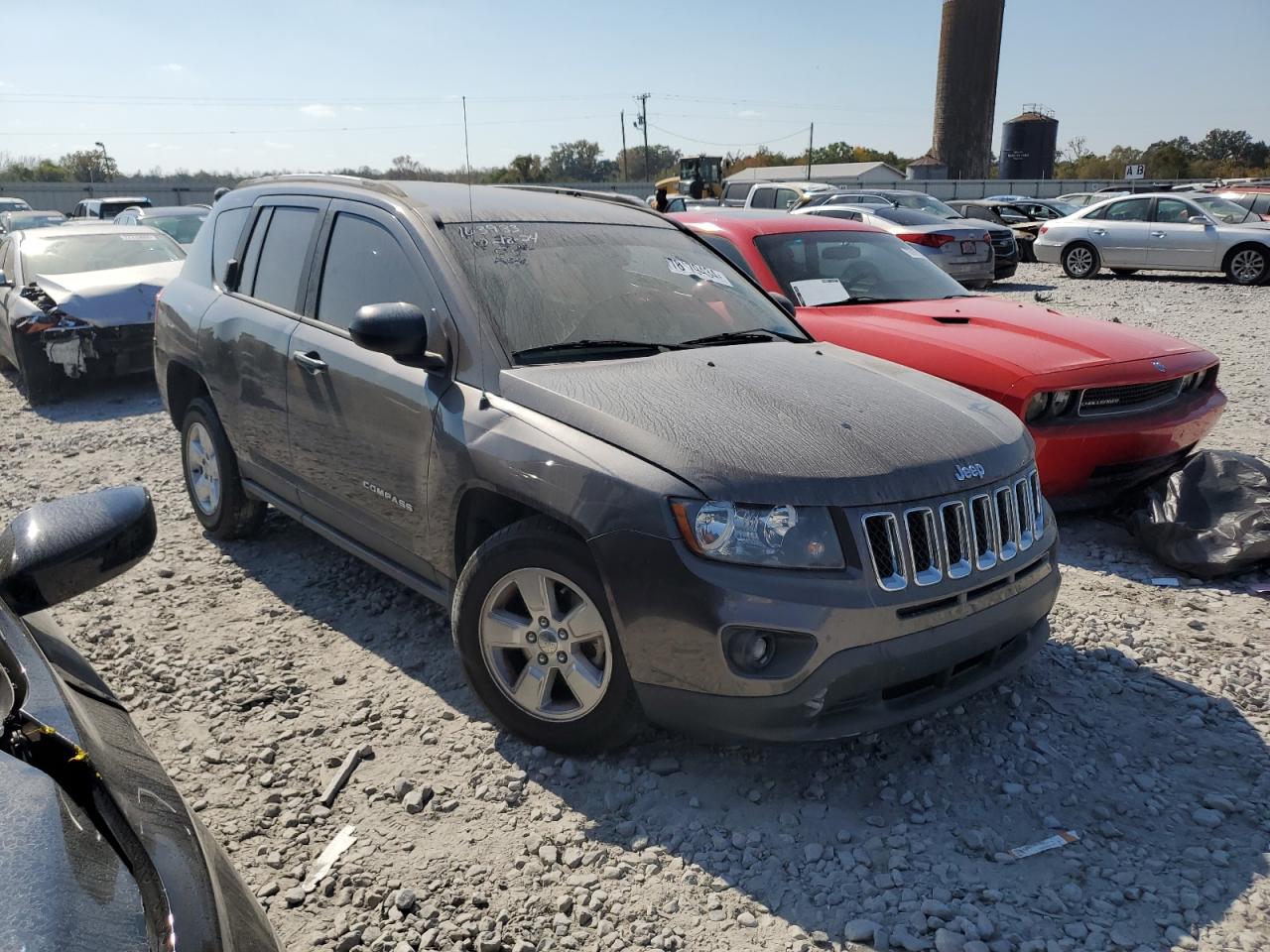 2017 Jeep Compass VIN 1C4NJCBA8HD189303 Copart auction photo, front end / side damage thumbnail 4