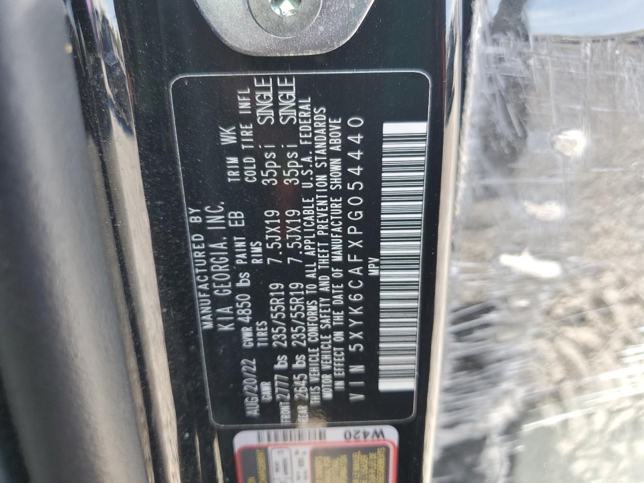 2023 KIA Sportage VIN 5XYK6CAFXPG054440 Copart auction photo, all over damage thumbnail 14