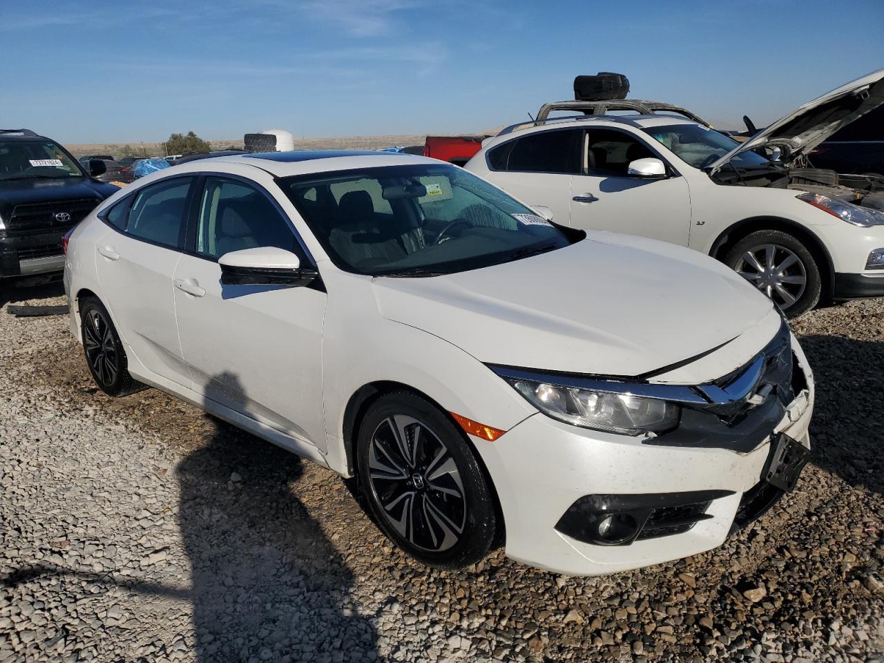 2018 Honda Civic VIN 2HGFC1F37JH641251 Copart auction photo, front end damage thumbnail 4