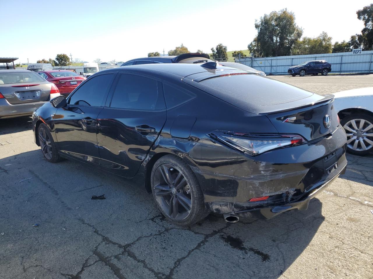 2023 Acura Integra VIN 19UDE4G73PA021718 Copart auction photo, rear end / side damage thumbnail 2