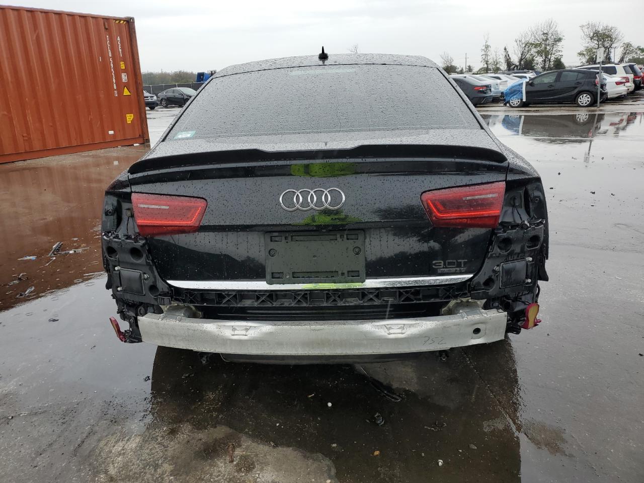 2016 Audi A6 VIN WAUFGAFC1GN125418 Copart auction photo, rear end / side damage thumbnail 6