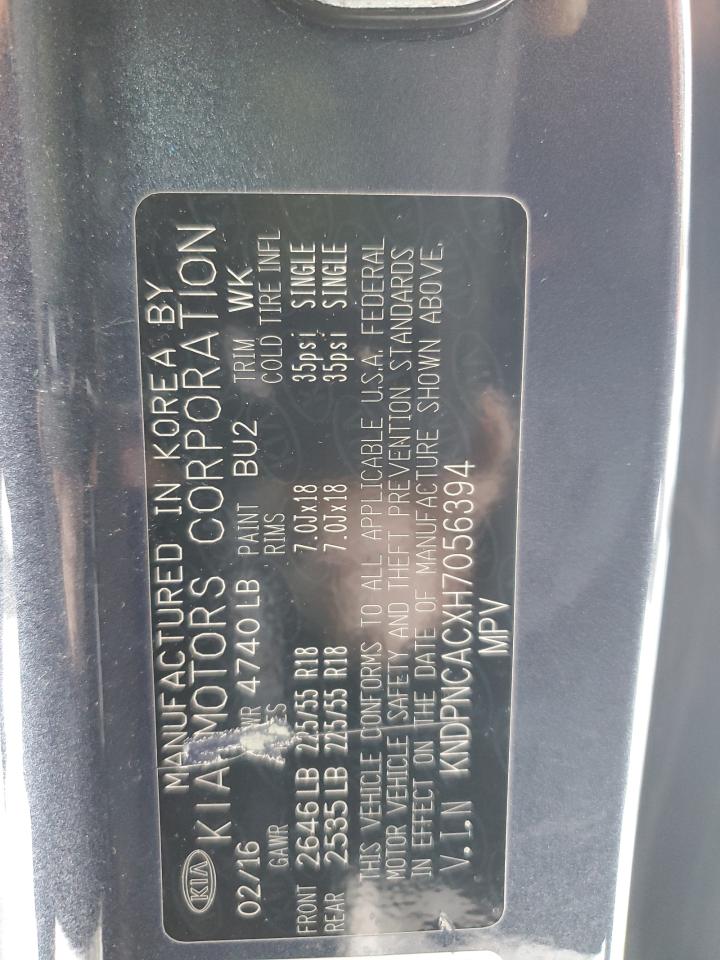 2017 KIA Sportage VIN KNDPNCACXH7056394 Copart auction photo, front end / undercarriage damage thumbnail 13
