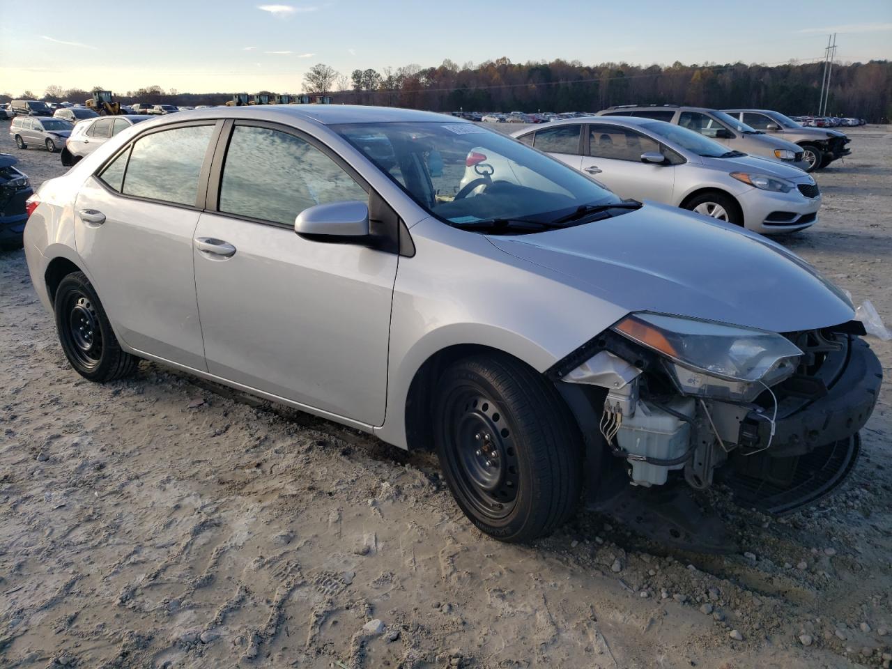 2014 Toyota Corolla VIN 2T1BURHE7EC192581 Copart auction photo, side / front end damage thumbnail 4