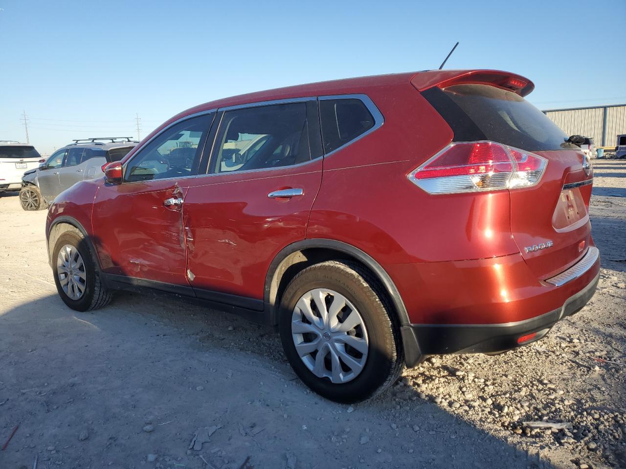 2015 Nissan Rogue VIN KNMAT2MT2FP577740 Copart auction photo, side damage thumbnail 2