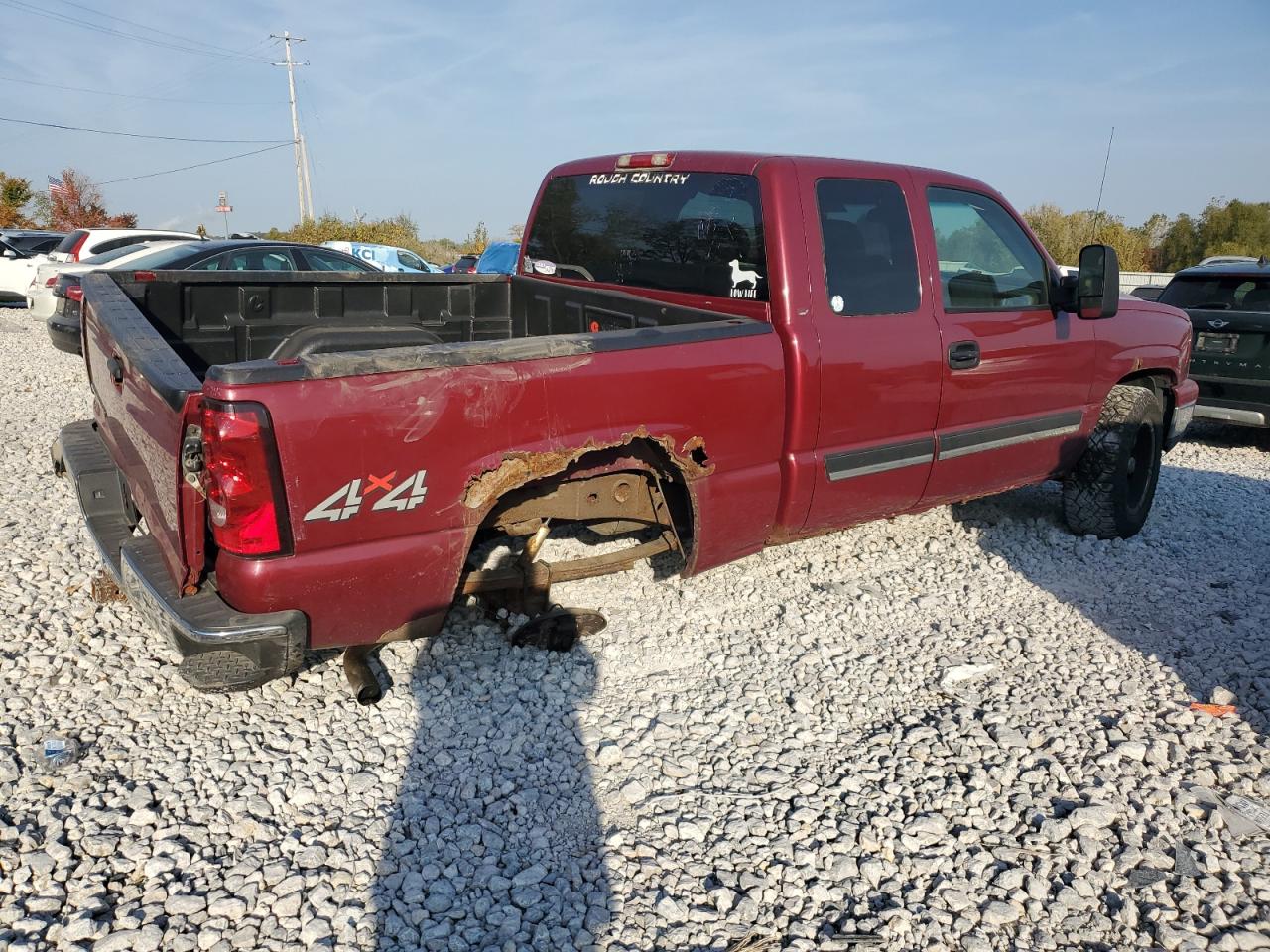 2006 Chevrolet Silverado VIN 1GCEK19T66Z121879 Copart auction photo, rear end / side damage thumbnail 3