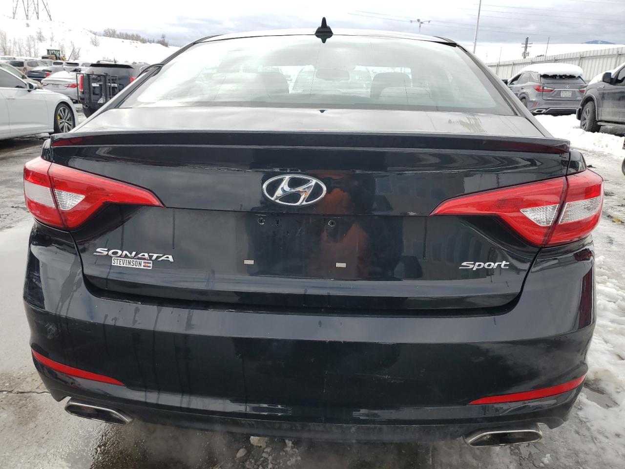 2015 Hyundai Sonata VIN 5NPE34AF0FH031090 Copart auction photo, front end / side damage thumbnail 6