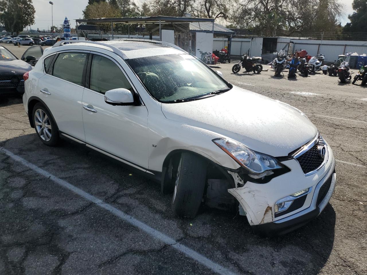2017 Infiniti QX50 VIN JN1BJ0RR8HM411080 Copart auction photo, front end / minor dent/scratches damage thumbnail 4
