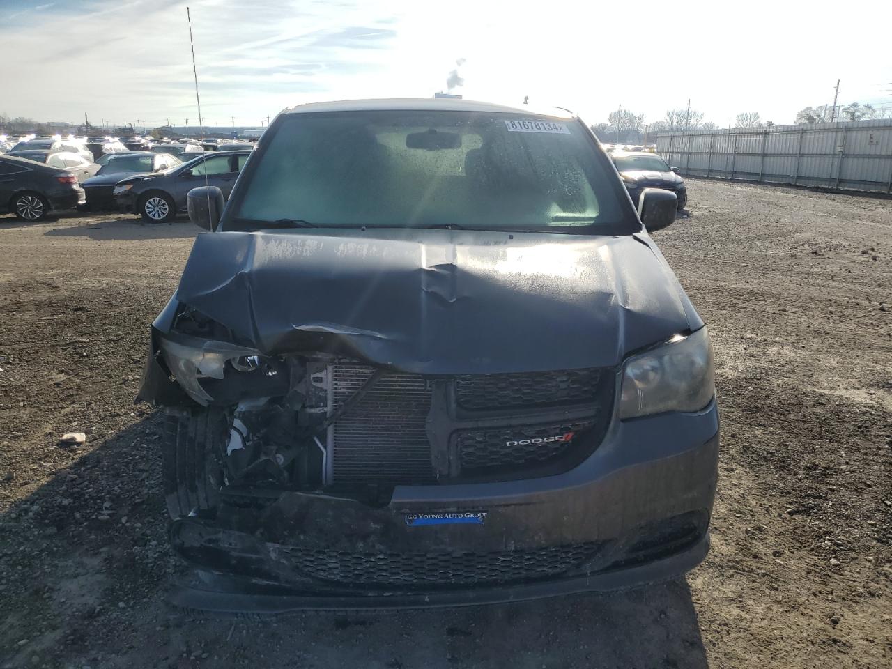 2014 Dodge Caravan VIN 2C4RDGBG9ER458261 Copart auction photo, front end damage thumbnail 5