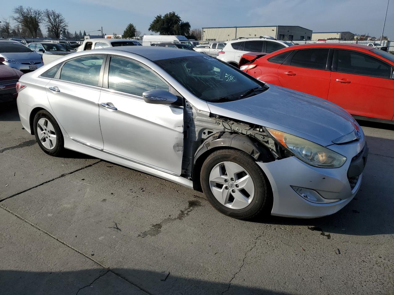 2011 Hyundai Sonata VIN KMHEC4A46BA000650 Copart auction photo, front end damage thumbnail 4