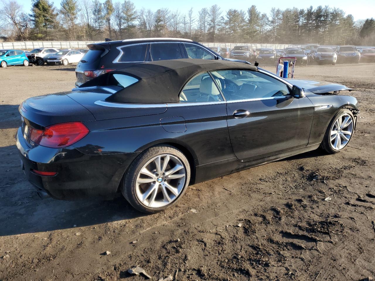 2013 BMW 6er VIN WBALW7C57DDX58327 Copart auction photo, front end damage thumbnail 3