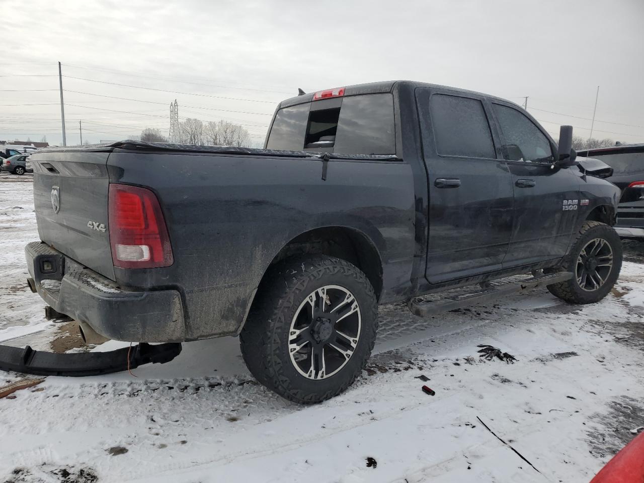 2014 RAM 1500 VIN 1C6RR7MT3ES197534 Copart auction photo, rollover / front end damage thumbnail 3