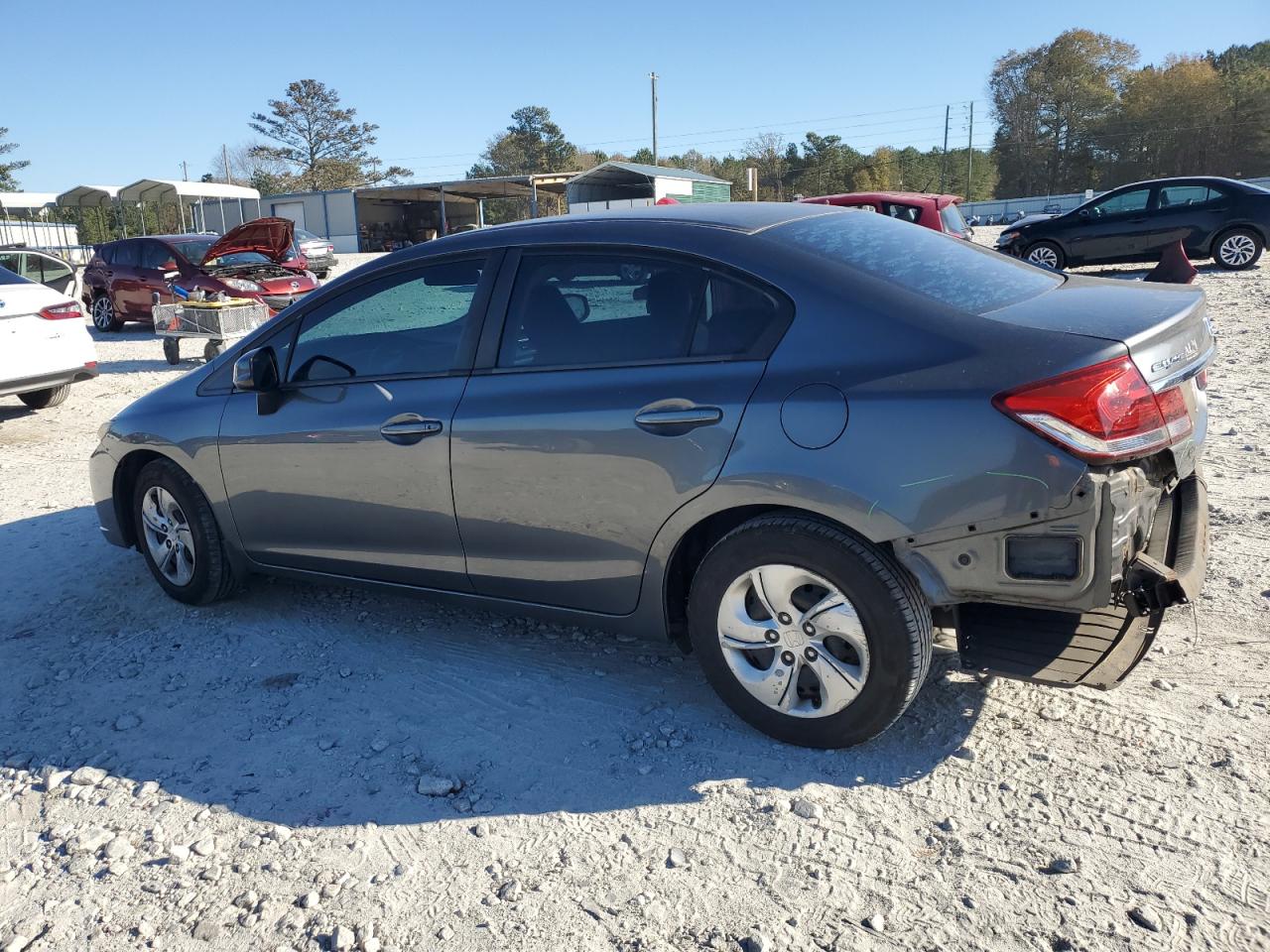 2013 Honda Civic VIN 19XFB2F57DE014896 Copart auction photo, rear end damage thumbnail 2