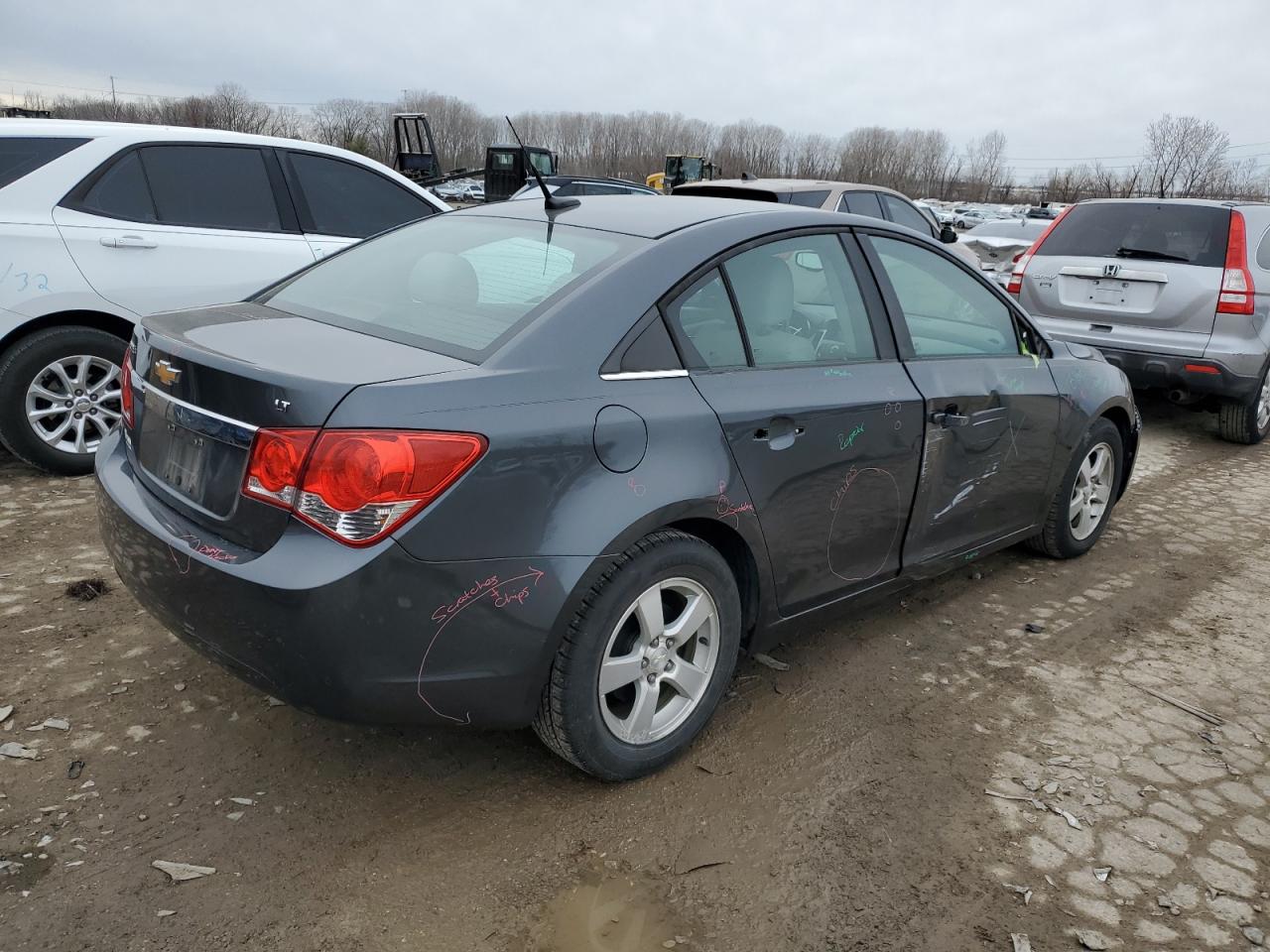 2013 Chevrolet Cruze VIN 1G1PC5SB8D7161445 Copart auction photo, side / front end damage thumbnail 3