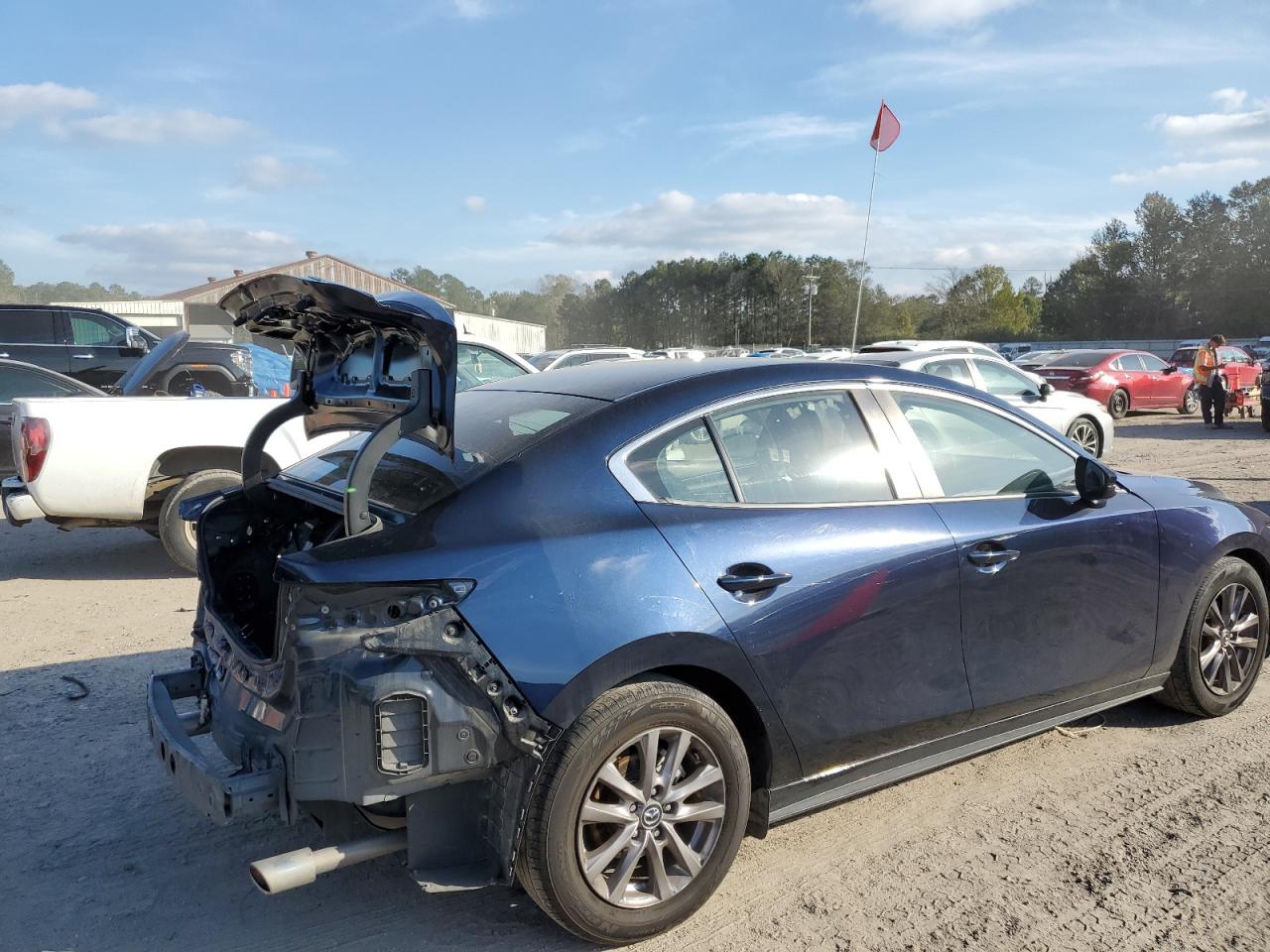 2021 Mazda 3 VIN JM1BPAAL5M1320840 Copart auction photo, rear end damage thumbnail 3