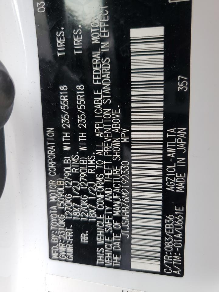 2021 Lexus NX VIN JTJSARBZ6M2192330 Copart auction photo, all over damage thumbnail 15
