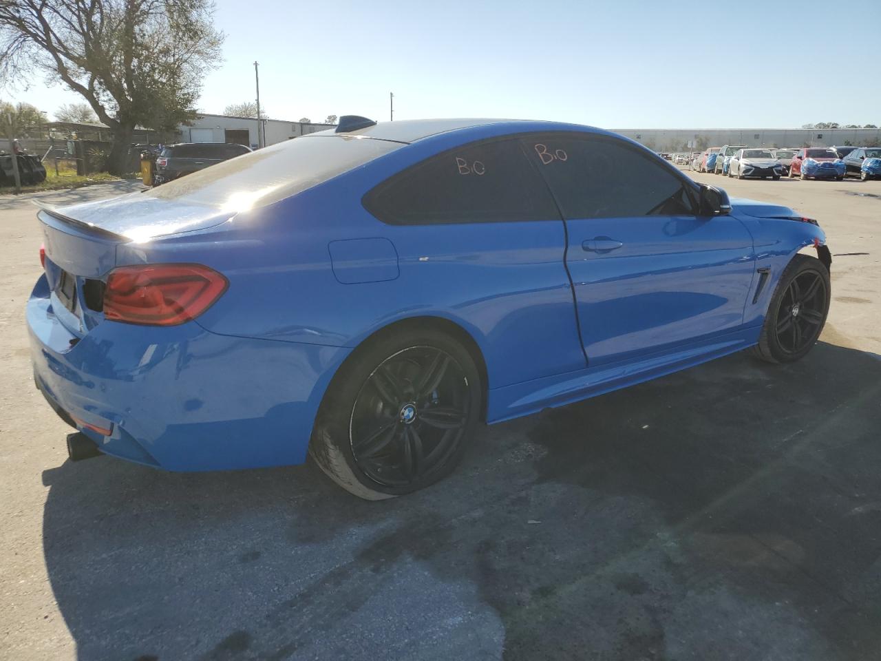 2015 BMW 4er VIN WBA3R5C53FK189597 Copart auction photo, front end / rear end damage thumbnail 3