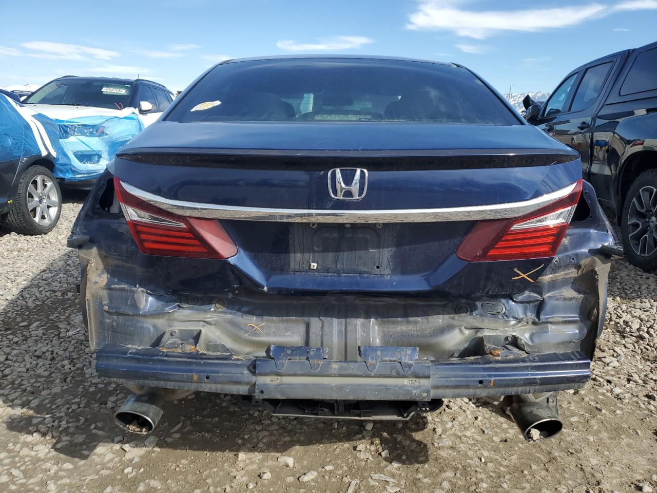 2016 Honda Accord VIN 1HGCR2F5XGA098610 Copart auction photo, rear end damage thumbnail 6