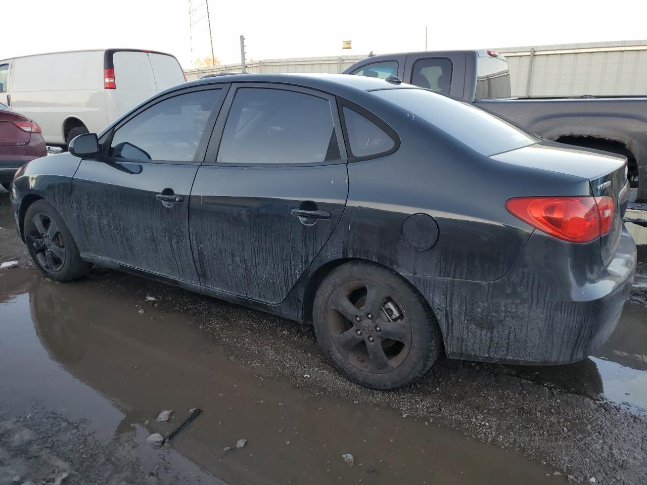 2008 Hyundai Elantra VIN KMHDU46D28U317110 Copart auction photo, rear end / side damage thumbnail 2