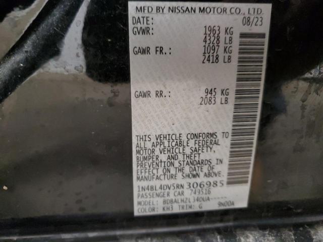 2024 Nissan Altima VIN 1N4BL4DV5RN306985 Copart auction photo, front end damage thumbnail 12
