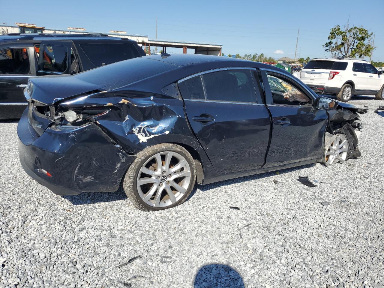 2015 Mazda 6 VIN JM1GJ1T59F1192031 Copart auction photo, front end / rear end damage thumbnail 3