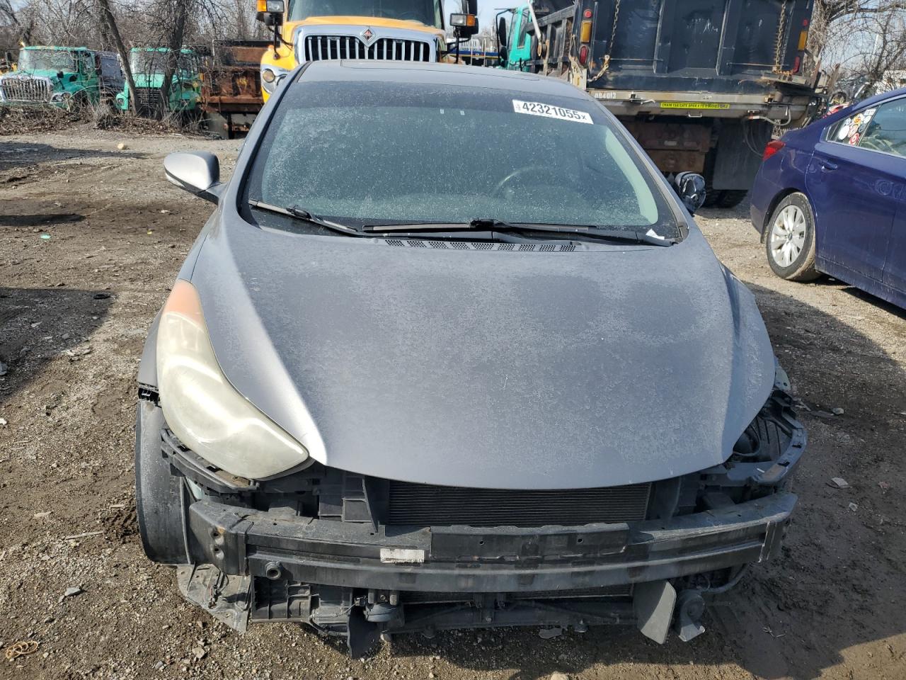 2013 Hyundai Elantra VIN 5NPDH4AE2DH196706 Copart auction photo, front end / side damage thumbnail 5