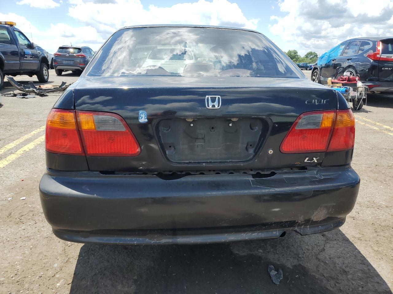 2000 Honda Civic VIN 2HGEJ6675YH583135 Copart auction photo, front end / top/roof damage thumbnail 6