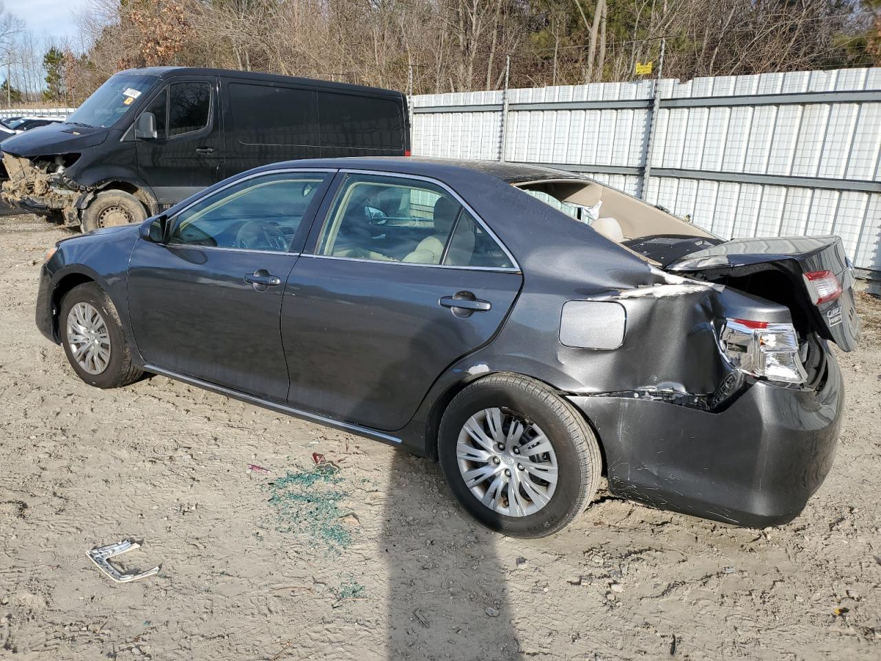 2012 Toyota Camry VIN 4T1BF1FK0CU030999 Copart auction photo, side / rear end damage thumbnail 2