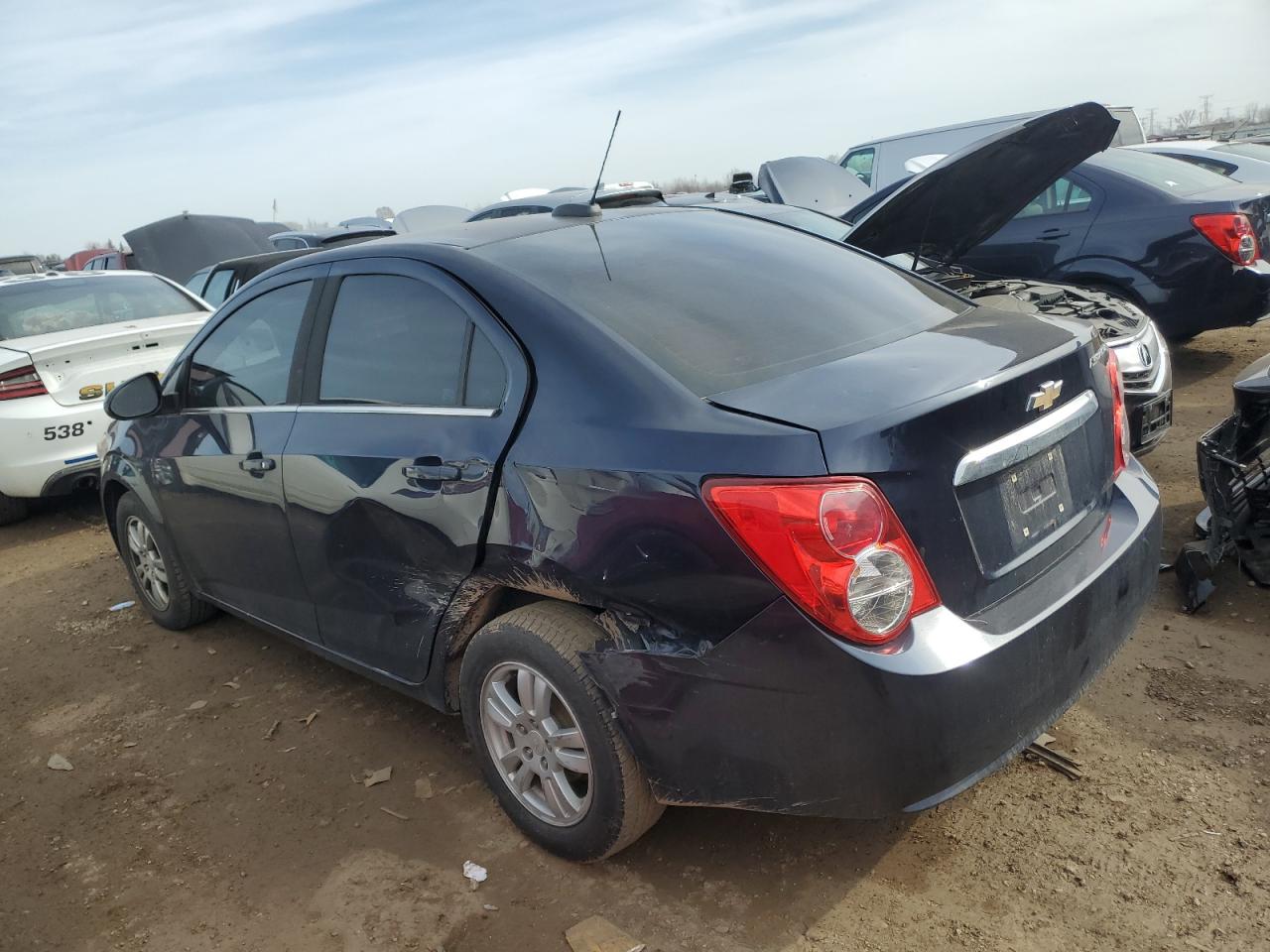 2016 Chevrolet Sonic VIN 1G1JC5SH8G4158402 Copart auction photo, rear end / side damage thumbnail 2