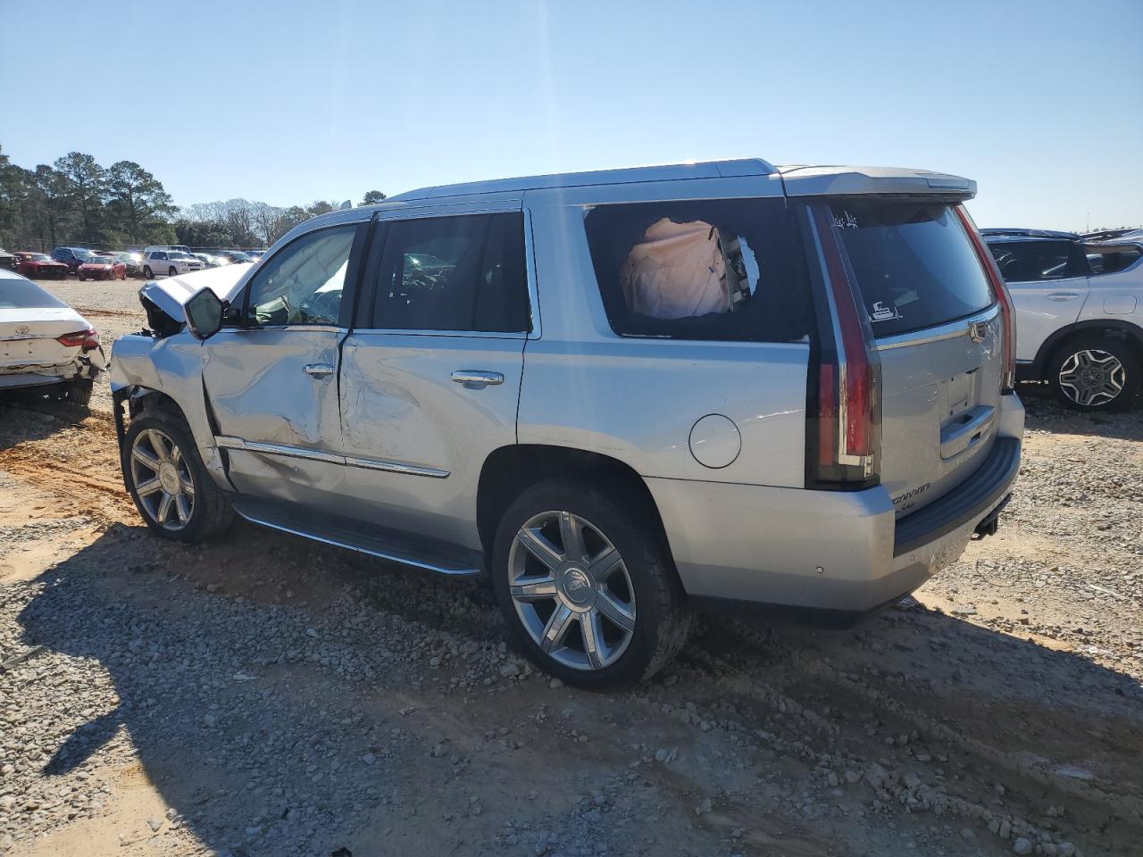 2017 Cadillac Escalade VIN 1GYS4BKJ1HR293391 Copart auction photo, front end / side damage thumbnail 2