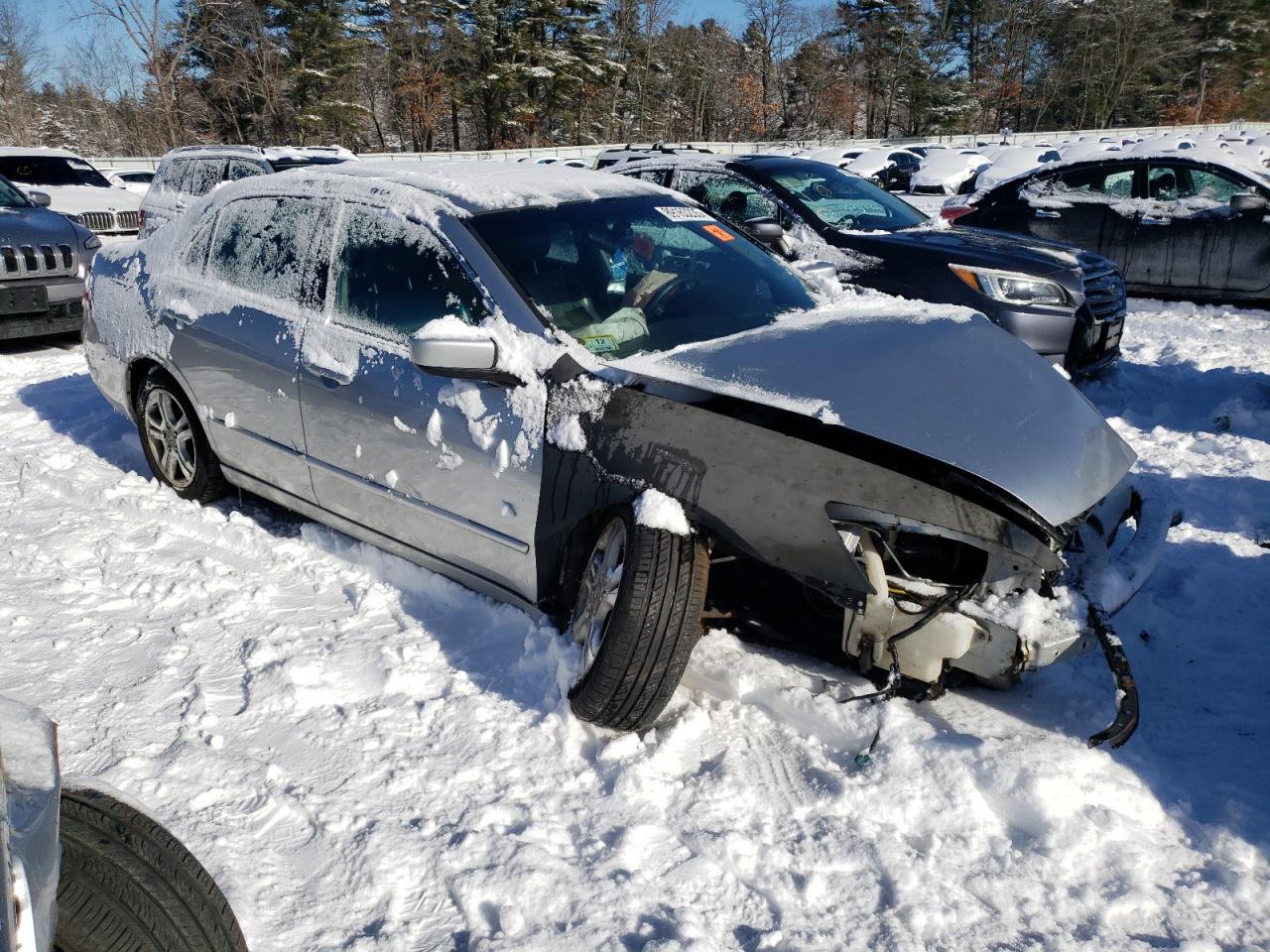 2007 Honda Accord VIN 1HGCM56397A046514 Copart auction photo, front end / rear end damage thumbnail 4