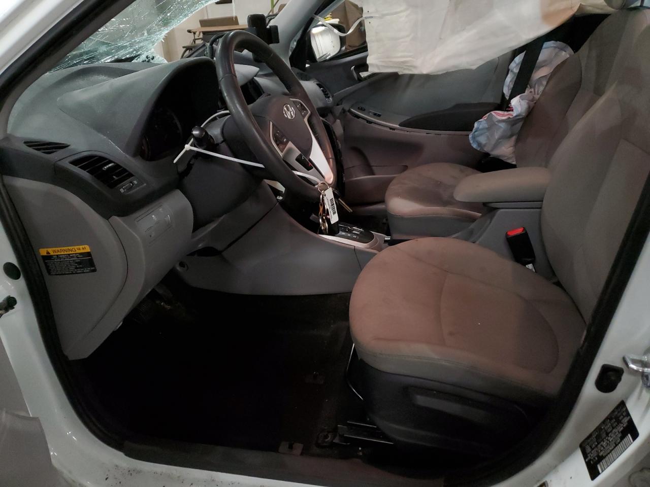 2013 Hyundai Accent VIN KMHCU5AE2DU070280 Copart auction photo, front end / side damage thumbnail 7