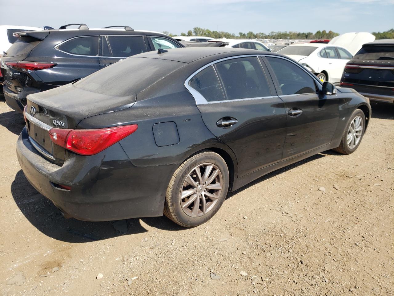 2014 Infiniti Q50 VIN JN1BV7AR8EM690499 Copart auction photo, all over damage thumbnail 3