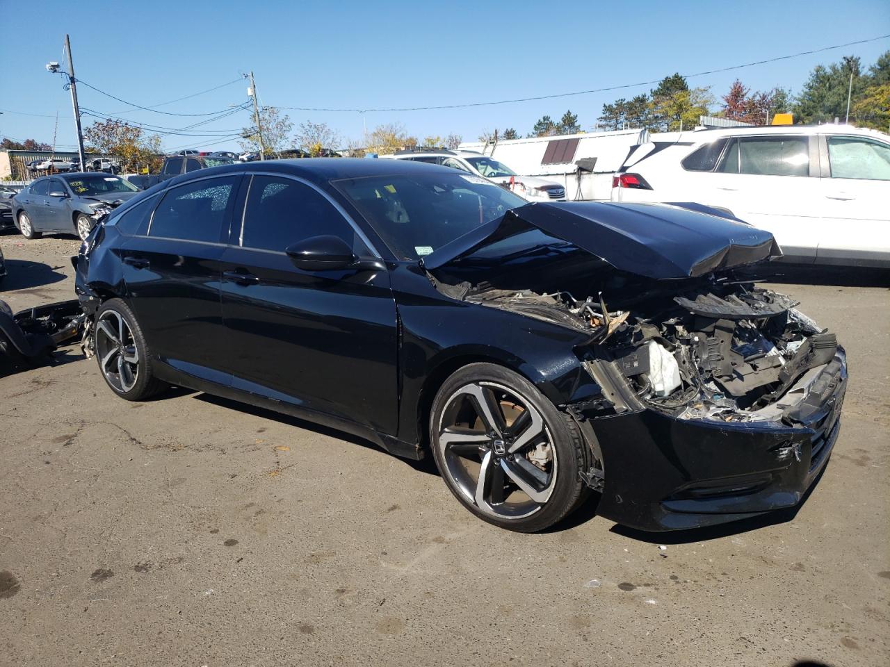 2019 Honda Accord VIN 1HGCV1F34KA166557 Copart auction photo, rear end / front end damage thumbnail 4