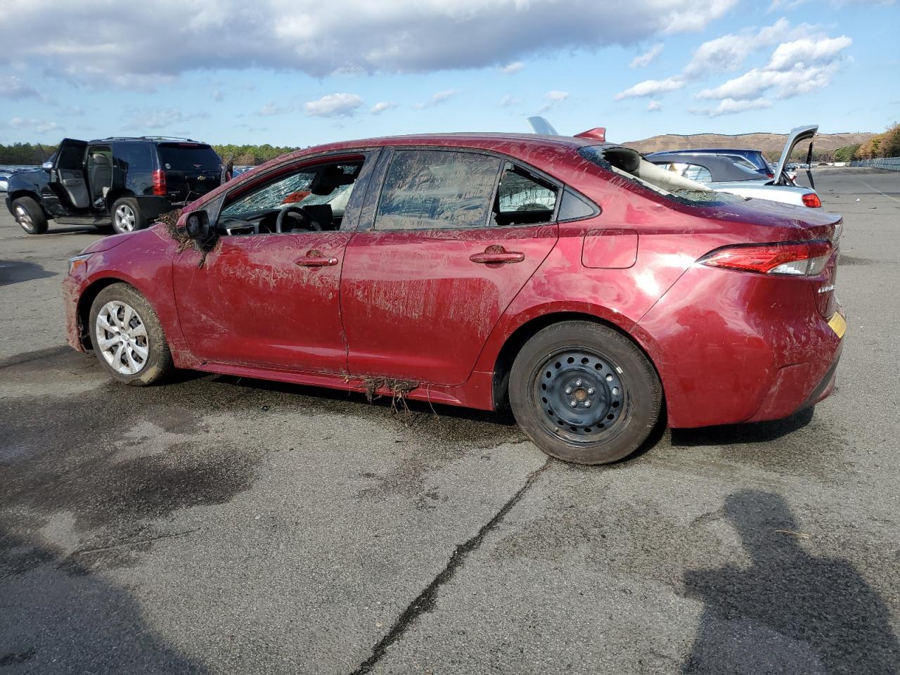 2022 Toyota Corolla VIN JTDEPMAE0NJ228133 Copart auction photo, rollover damage thumbnail 2
