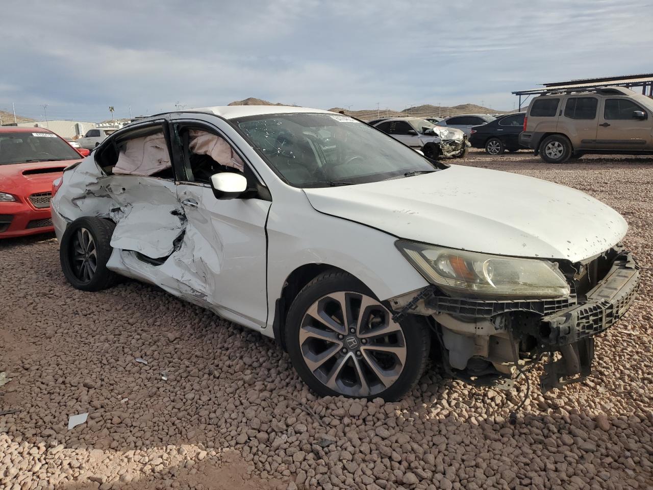 2014 Honda Accord VIN 1HGCR2F58EA133657 Copart auction photo, side / front end damage thumbnail 4