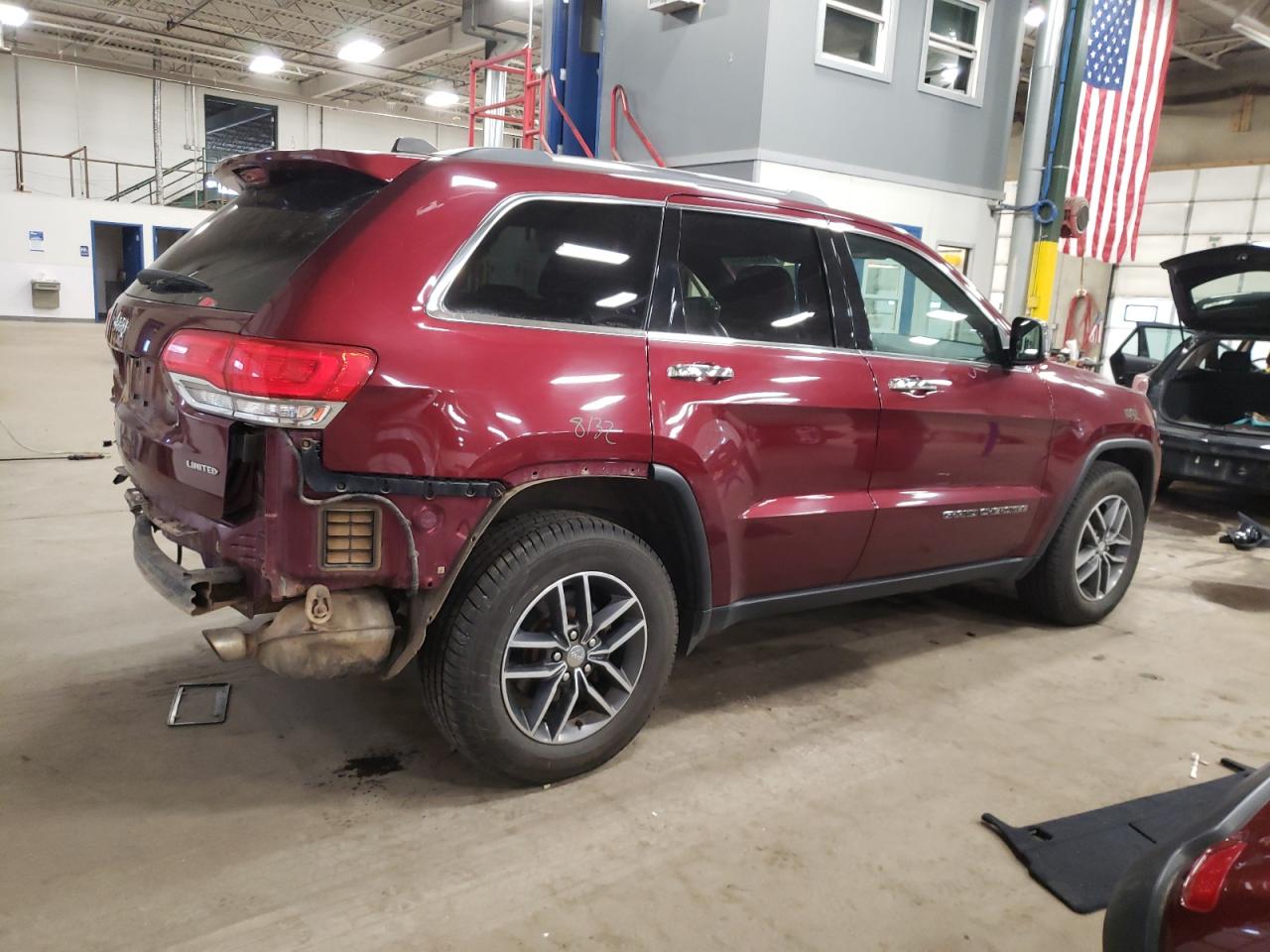 2017 Jeep Grand Cherokee VIN 1C4RJFBG3HC808256 Copart auction photo, rear end damage thumbnail 3