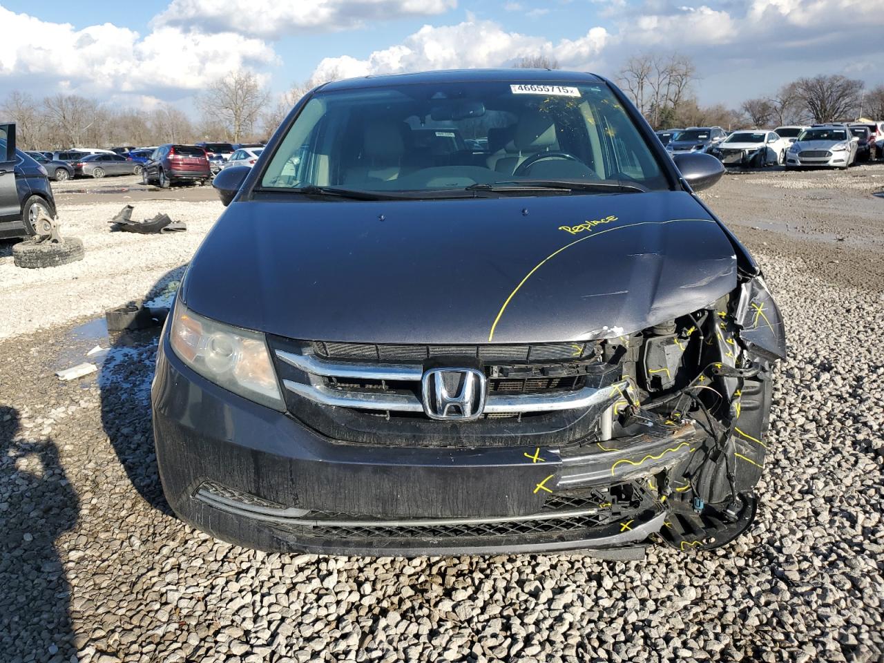2015 Honda Odyssey VIN 5FNRL5H60FB055028 Copart auction photo, front end damage thumbnail 5