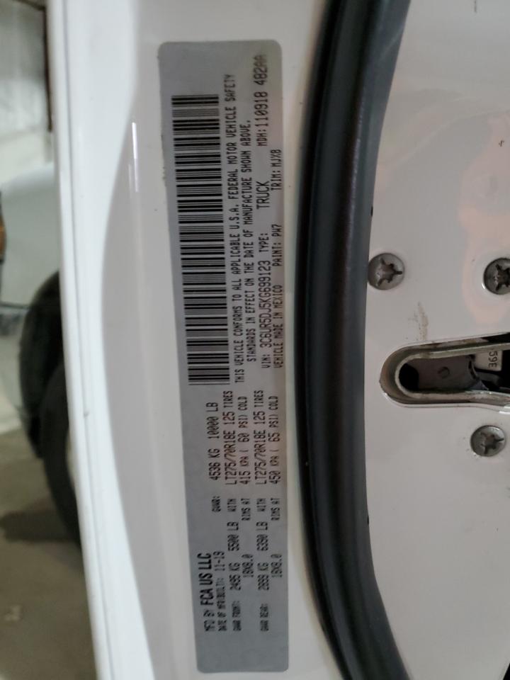 2019 RAM 2500 VIN 3C6UR5DJ5KG699123 Copart auction photo, rear end / front end damage thumbnail 12