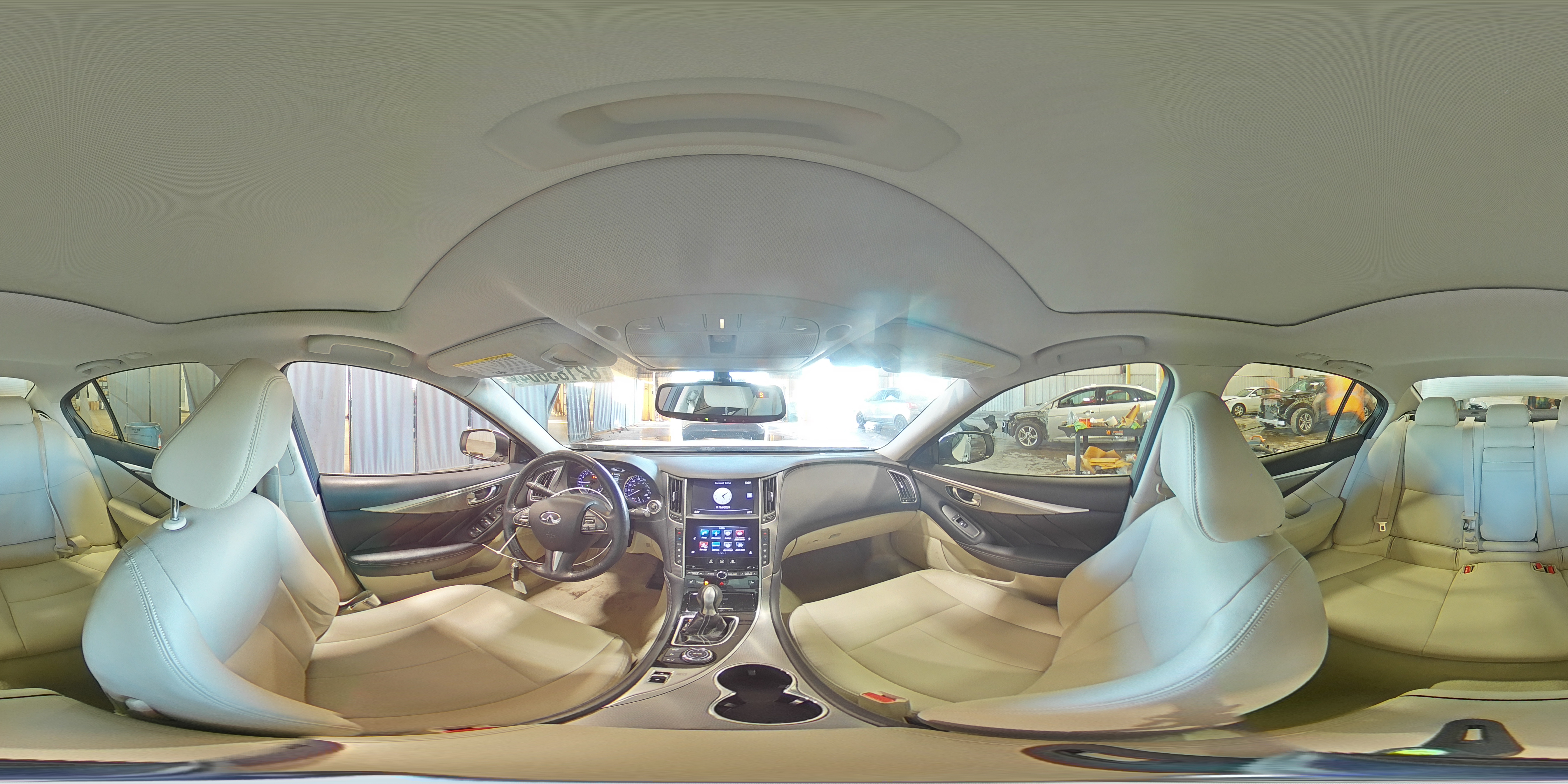 2015 Infiniti Q50 VIN JN1BV7AR5FM407901 Copart auction photo, front end / side damage thumbnail 15