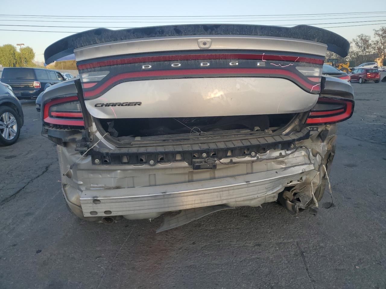 2018 Dodge Charger VIN 2C3CDXHG7JH164455 Copart auction photo, rear end / side damage thumbnail 6