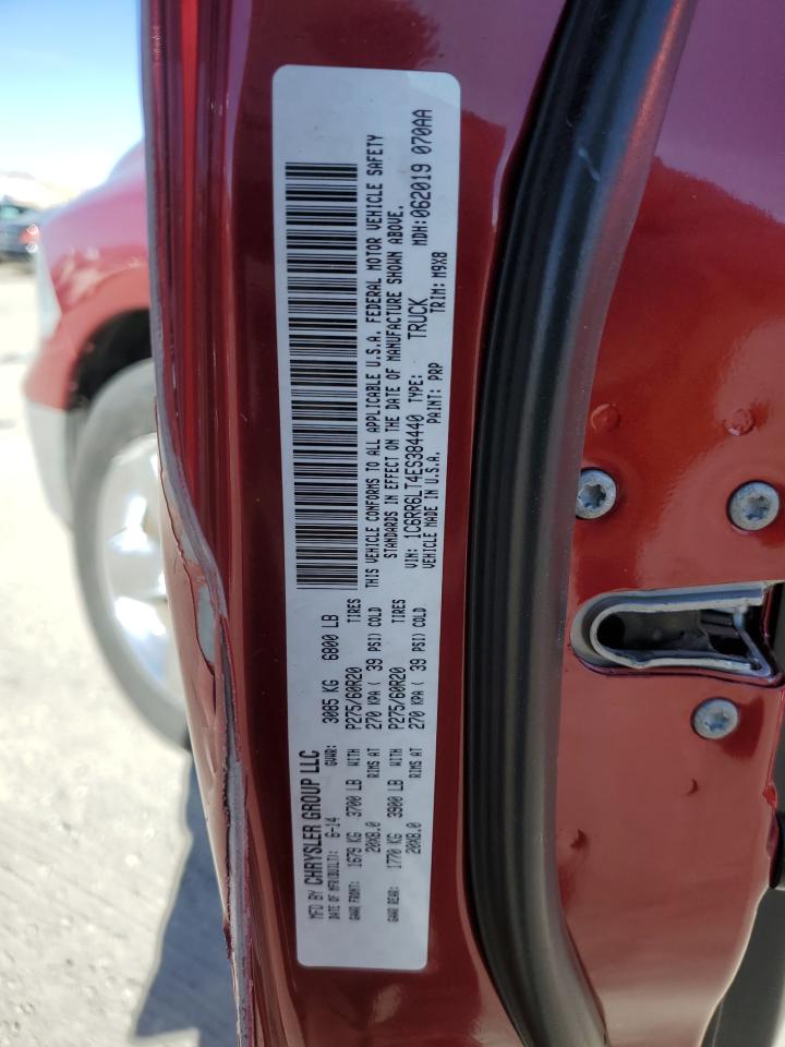 2014 RAM 1500 VIN 1C6RR6LT4ES384440 Copart auction photo, side damage thumbnail 11