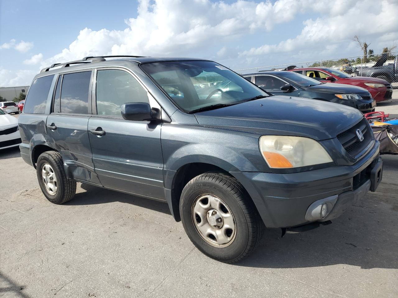 2004 Honda Pilot VIN 2HKYF18454H540404 Copart auction photo, rear end / side damage thumbnail 4
