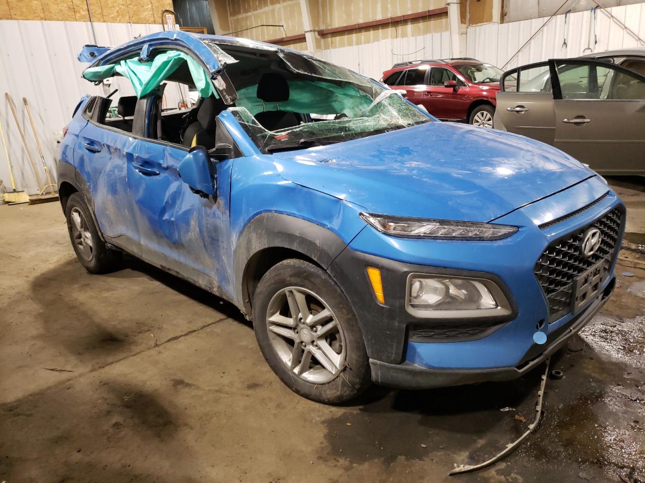 2020 Hyundai Kona VIN KM8K1CAA1LU445662 Copart auction photo, rollover damage thumbnail 4