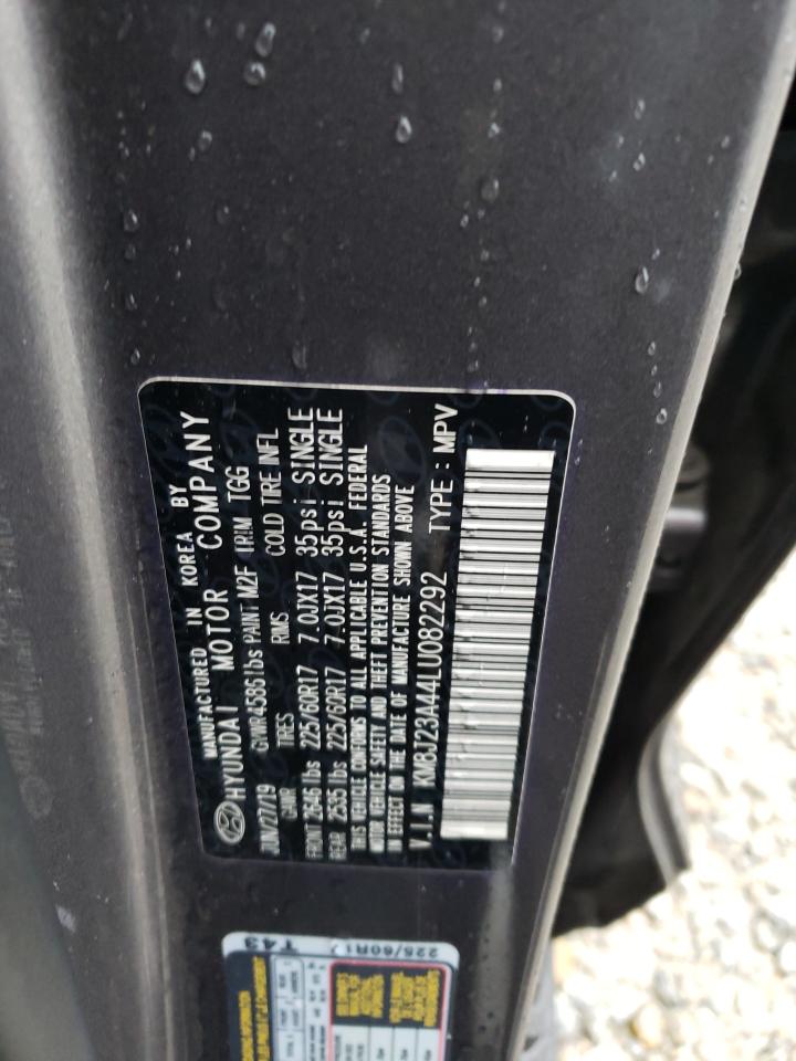 2020 Hyundai Tucson VIN KM8J23A44LU082292 Copart auction photo, side / rear end damage thumbnail 15